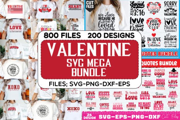200 Valentine’s Day SVG PNG Mega Bundle Review