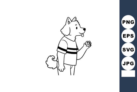 Cartoon Dog in Striped Shirt Embroidery Design Review