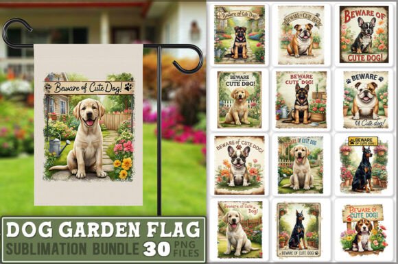 Cute Dog Garden Flag Sublimation Bundle Review