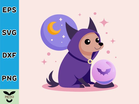 Cute Wizard Dog with Crystal Ball SVG Review