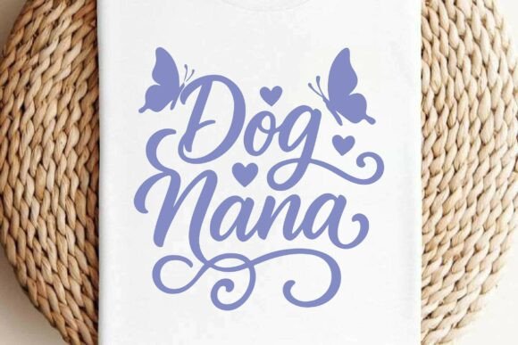 Dog Nana Retro T-shirt Clipart Design