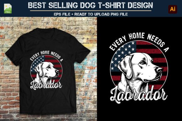 Dog T-shirt Design with Usa Flag Review