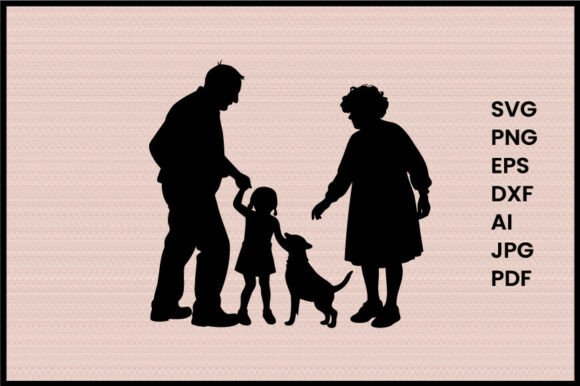 Grandparents and Granddaughter Playing Embroidery Design Review