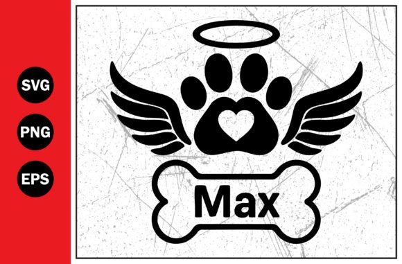 Memorial Dog Paw Print Wings SVG PNG Review