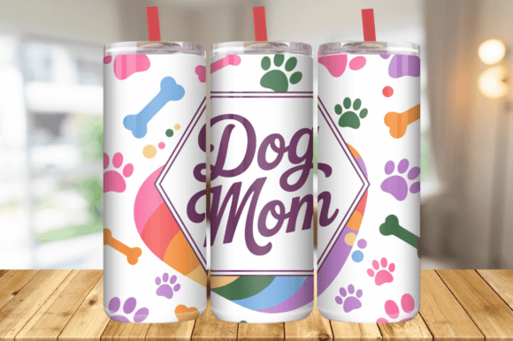 Paw Glitter Dog Mom Tumbler Wrap Review