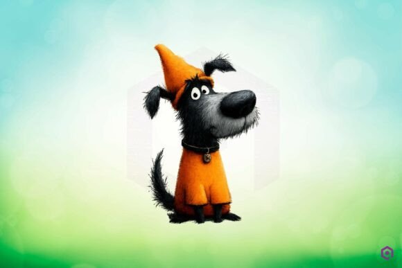Quirky Halloween Dog Clipart for Embroidery Projects