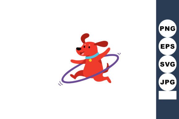 Red Dog with Purple Hula Hoop Embroidery Design Review
