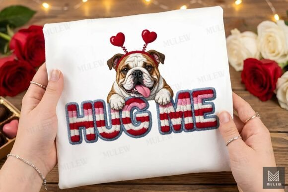 Valentine Faux Yarn English Bulldog Embroidery Design Review