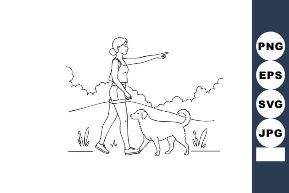 Woman Walking Dog Pointing Forward Outdo Review