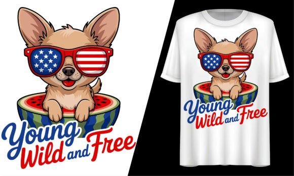 Young Wild and Free Dog 4th of July SVG Review